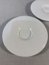 Lot Of Four (4) Vera Wang white Antibes saucers By Wedgwood 6” - Excellent picture