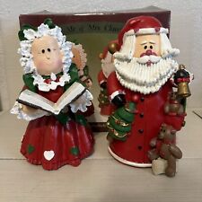 Vintage 1998 Kirkland 10” Table Top Mr & Mrs Santa Claus In Original  Box picture