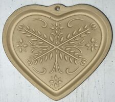VTG 2000 Pampered Chef 6” Stoneware Anniversary Heart Cookie Mold Made USA picture