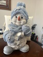 Snow Buddies Snowman Collectible With Pipe 20 Inches Tall Large 1998 picture