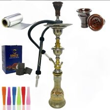 HOOKAH  SHISHA  SET W COCONUT CHARCOAL TIPS AND FOIL picture