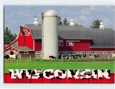 Postcard A Wisconsin Dairy Farm with a Stock of Holstein Cows picture