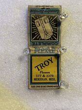 1940’s? Meridian Mississippi Troy Laundry Cleaners Vintage Matchbook picture