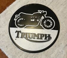 Triumph Motorcycles Vtg Garage Sign 12x12 Rare Nice Mancave picture