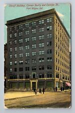 Fort Wayne IN-Indiana, Shoaff Building, Corner Berry, Vintage c1910 Postcard picture