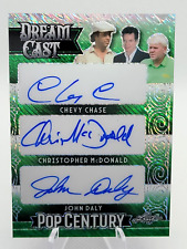 2024 Leaf Pop Century #1/1 CHEVY CHASE CHRIS MCDONALD JOHN DALY Golf Triple Auto picture