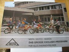 1976 DELTA MOPED BROCHURE NEW NOS 4 PGS MODEL SCOUT  PING PONG WRITTEN IN GERMAN picture