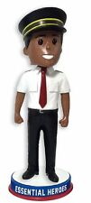 Train Conductor Train Engineer Essential Heroes Bobblehead Male Dark Skin Tone picture