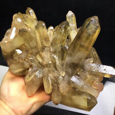 1968g Natural Rare Beautiful brown quartz Crystal Cluster Mineral Specimen picture