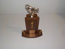 Vintage Small Mouth Bass Fishing Trophy with Fish topper figurine Plastic- 1970s picture