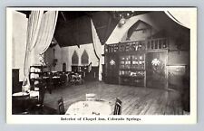 Colorado Springs CO-Colorado, Interior Of Chapel Inn, Vintage Postcard picture