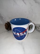 NASA Space Extra Large 20 oz Ceramic Coffee Cup Mug Blue White Red Mint Conditio picture