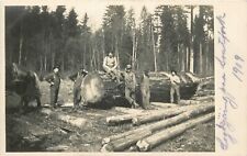 Postcard 1909 Arlington Washington Logging lumber South Stillaguamish 24-5658 picture