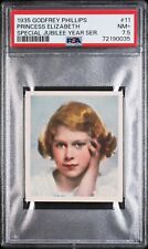 Queen Elizabeth 1935  Godfrey Phillips Jubilee Rookie #11 PSA 7.5 Princess picture
