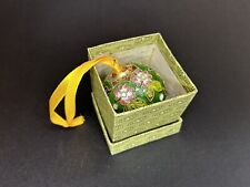 Vintage Cloisonné Ball Christmas Ornament -Green picture