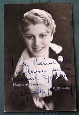 French Singer Huguette Grégory - 1930s RPPC signed picture