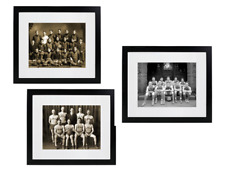 1920s College Basketball & Football Teams Set of 3 Retro Matted & Framed Photos picture