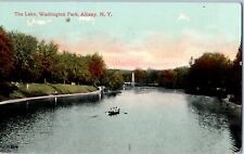 The Lake, Washington Park Albany New York Postcard 1914 picture