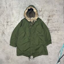 US Army Medium M51 M1951 Fishtail Parka Fur Hood Small Liner 1953 picture