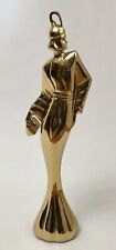 Vintage Dolbi Cashier Brass Deco Lady in Evening Dress Holding Purse 19.5