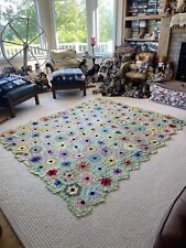 Antique vintage quilt top beautiful lovely extra large rare collectible garden picture