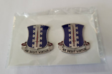 US Army 187th Infantry Regiment Crest DUI Pin (Pair) picture