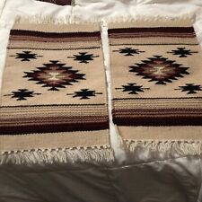 PAIR OF NATIVE AMERICAN MEXICAN VINTAGE MATS HANDMADE picture