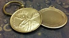 Bull MOOSE coin style key chain picture