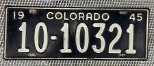 1945 Colorado License Plate, Very Good Condition picture