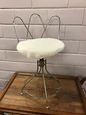VTG MID CENTURY MODERN MCM VANITY STOOL CHAIR ADJUSTS SWIVELS AND ADJUSTABLE 25” picture