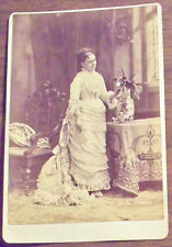 Opera Singer Anna de Belocca 1800s antique Cabinet card photo Operatic Contralto picture