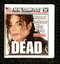New York Post Newspaper Friday June 26, 2009 Michael Jackson DEAD picture
