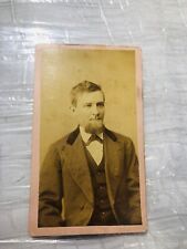 Novelty 1890 Cabinet Card Man with Beard in formal attir St. Louis MO Photobooth picture