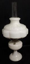 VINTAGE ALADDIN 100 VENETIAN SATIN WHITE ALPA CRYSTALL OIL TABLE LAMP 1932-1933 picture