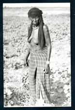 ETHIOPIAN OLD WOMAN WORKING IN THE FARM POSE TO THE CAMERA 1950s VTG Photo Y 203 picture