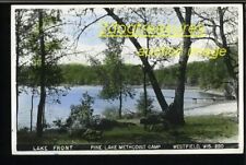 RPPC:WESTFIELD WI PINE LAKE METHODIST CAMP LAKE FRONT Wisconsin Marquette County picture