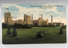1914 HORLICK's MALTED MILK Plant Factory ADVERTISING Wisconsin RACINE Postcard picture