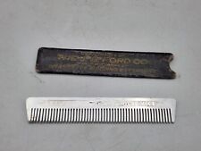 The J. B . Ford Co Vintage 1920's Metal Mustache Comb With Advertising Sleeve  picture