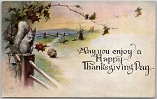 May You Enjoy a Happy Thanksgiving, Greetings Card, Holiday, Vintage Postcard picture