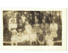 c.1900s 22 People Big Family Sitting Outside RPPC Real Photo Postcard UNPOSTED picture