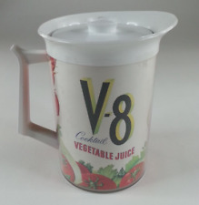 Retro Vintage V-8 Advertising Beverage Pitcher Plastic Thermo Serve 55 Ounce picture