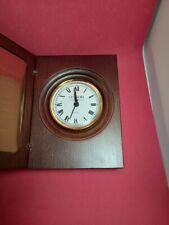 DANBURY Clock Company Wooden Quartz Desktop Clock UNTESTED picture