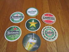 Vtg Heineken Beer Coasters Holiday Holly, BrewLock, Imported Holland LOT of 7 picture