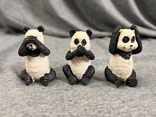 See, Hear, Speak No Evil Panda Bear Figurines 2.25