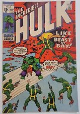 Hulk #132 VF- In The Hands of Hydra Stan Lee, Herb Trimpe 1970 Bronze Age Beauty picture