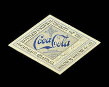 1960s Coca Cola Co 1907 Diamond Shaped Bottle Label Asa Candler picture