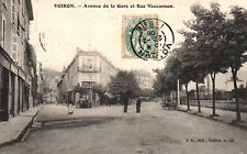 CPA 38 - VUERON (Isère) - Avenue de la Gare and Rue Vaucanson picture