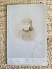 YOUNG GIRL,PHILADELPHIA.VTG 1800'S DAMAGED CABINET PHOTO*CP5 picture