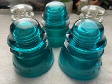 Lot Of  5 Glass Insulators Hemingray 42 And Armstrong picture