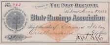 JOSEPH PULITZER SIGNED CHECK DATED JANUARY 21, 1882 - FAMOUS NEWSPAPER PUBLISHER picture